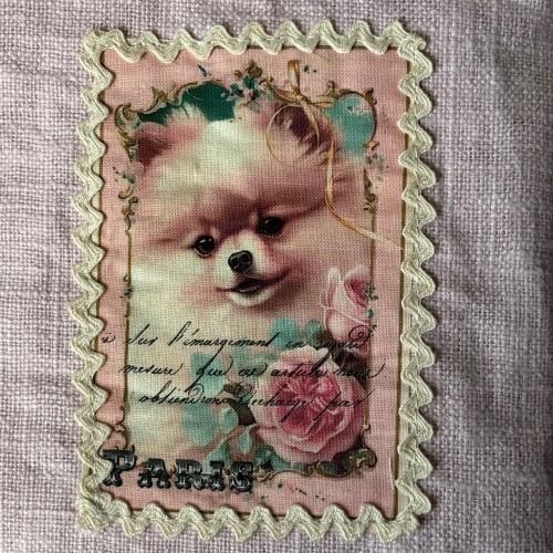 ポメラニアン リネンパッチワーク ポーチ - sweetsdog