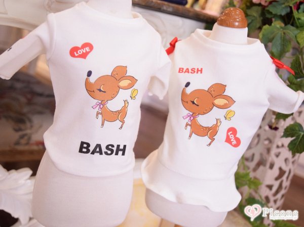 BAAAL BASH DOG WEAR】LOVE Bambi Tee&OP - ドッググッズ 通販/販売