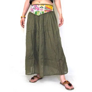 エスニックファッション・アジアンファッション　 インド刺繍２WAYスカート／エスニックファッション・アジアンファッション・アウトレット・セール