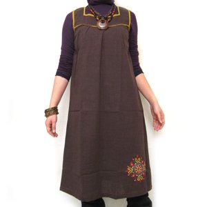 インドミラー刺繍ワンピース - アジアン・エスニックファッションのアジアンショップAsha・アーシャー　アジアン衣料、エスニック衣料　等