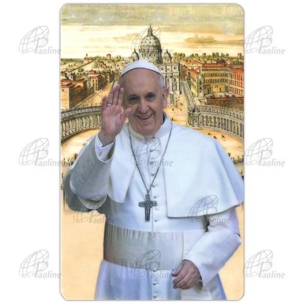 ローマ法皇・フランシスコ教皇・メダイ・グリーティングカード・新品　未使用 ローマ法皇・フランシスコ教皇・メダイ・グリーティングカード