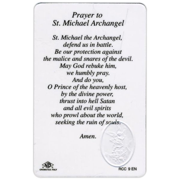 メダル付聖ミカエル（2枚セット）｜ご絵カード・ホーリーカード