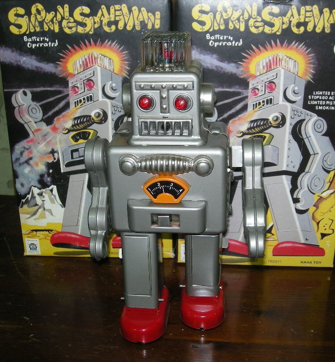 ブリキスモーキングロボット。