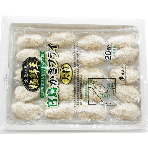 極鮮王》冷凍カキフライ大粒80粒　牡蠣の販売・通販　広島産かき直売　オイスタークィーン