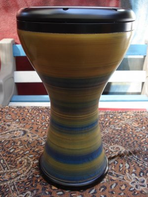 ”HUBB” Wood Darbuka　トルコ製木製ダラブッカ Blue-1 - Darbuka shop JALI （ジャリ　 じゃり）ダラブッカ（ダルブッカ）専門店