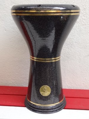 エジプト製 ダラブッカ GAWHARET EL FAN E Darbuka GSP22-N  BlackGlay系銀ラメ塗装（JALI分解整備渡し＆音質保証）（打面MITELLOヘッド無料チョイス付） - Darbuka shop JALI  （ジャリ　じゃり）ダラブッカ（ダルブッカ）専門店