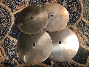 レク（Riq）ナハース（ジングル）　トルコ 　コパー製（少々汚れてます）　＊ばら売り(4枚) - Darbuka shop JALI （ジャリ　 じゃり）ダラブッカ（ダルブッカ）専門店