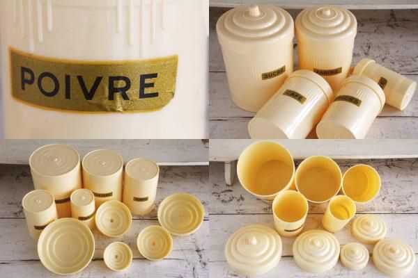 ビンテージ 70年代頃 キャニスター USA プラスチック製