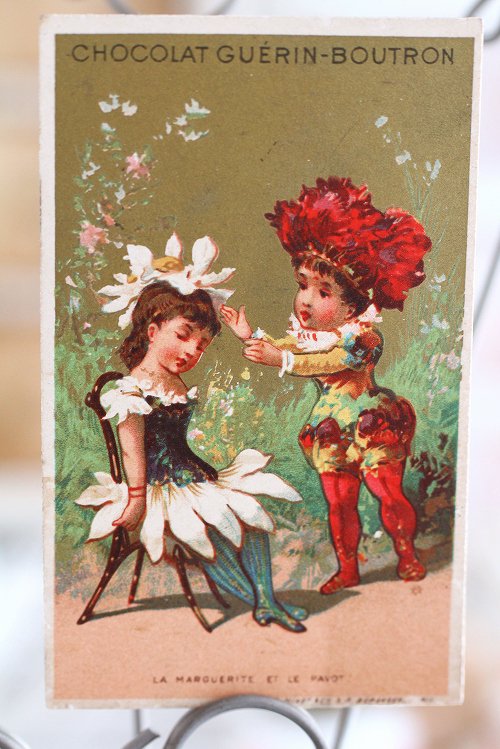 アンティーククロモカード22お花の妖精さん