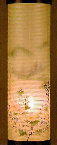 盆提灯-住吉提灯 二重張り 本塗り 「青藍華」 九寸(９号)の画像３
