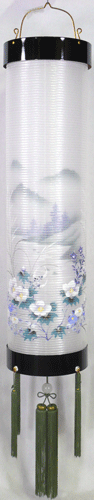 盆提灯-住吉提灯 二重張り 本塗り 「青藍華」 尺(１０号)の画像１