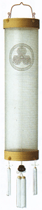盆提灯-住吉提灯 絹張り 白木 無地 尺(１０号) 家紋代無料
