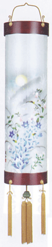 盆提灯-住吉提灯 二重張り 桜 「蛍草」 尺(１０号)の画像１