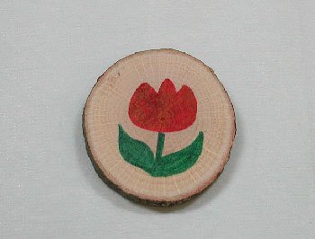 カシの木の輪切り板、オリジナル作品例