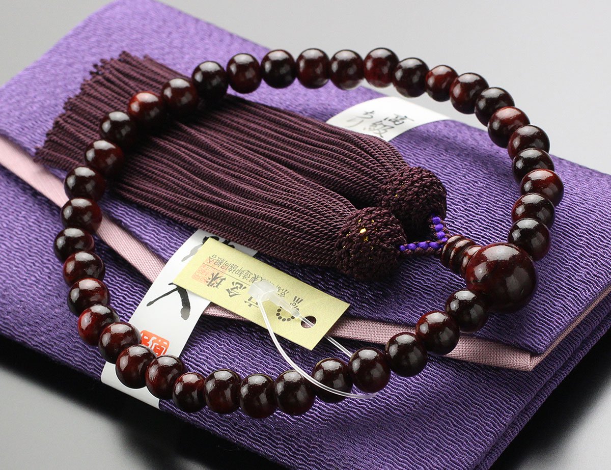数珠 女性用 紫檀 - 念珠ドットコム