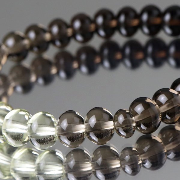 数珠ブレスレット 約6ミリ 茶水晶 - 数珠