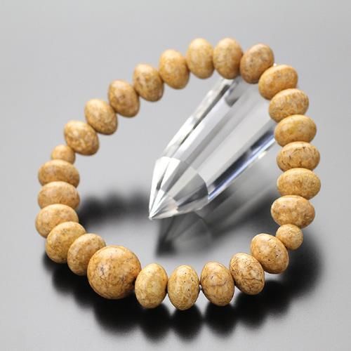 数珠ブレスレット みかん玉 天竺菩提樹 約11×7.5ミリ - 数珠 京念珠