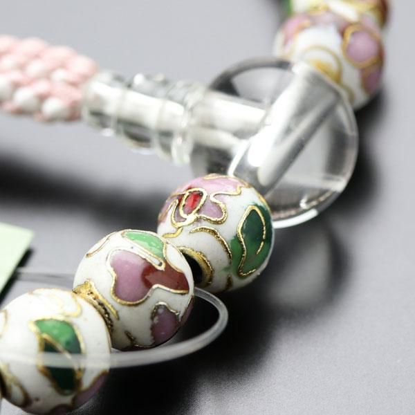 数珠 女性用 七宝焼 本水晶 梵天房 - 数珠 京念珠 専門店 念珠ドットコム