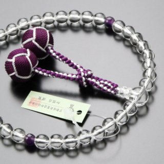 数珠 女性用 約7ミリ 本水晶 紫水晶 2色梵天房 2000200302902 送料無料