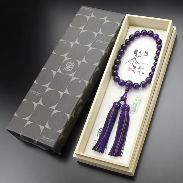 新品★アメジスト 水晶★長数珠 数珠 念珠 じゅず 女性用 天然石 紫水晶 アメジスト : ジェム