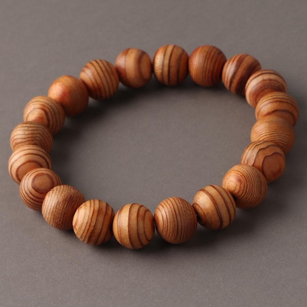 【希少品】天眼模様の木製念珠ブレスレット ～漆塗り木製ビーズのアクセント付き～ 希少品】天眼模様の木製念珠ブレスレット ～漆塗り木製ビーズの