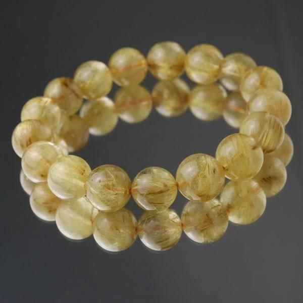 専用】在庫処分　高品質　キラキラ　天然石ゴールドルチル約11.3㍉ブレスレット ルチルクォーツ ブレスレット 約12mm 3A ストレート 2000700701229