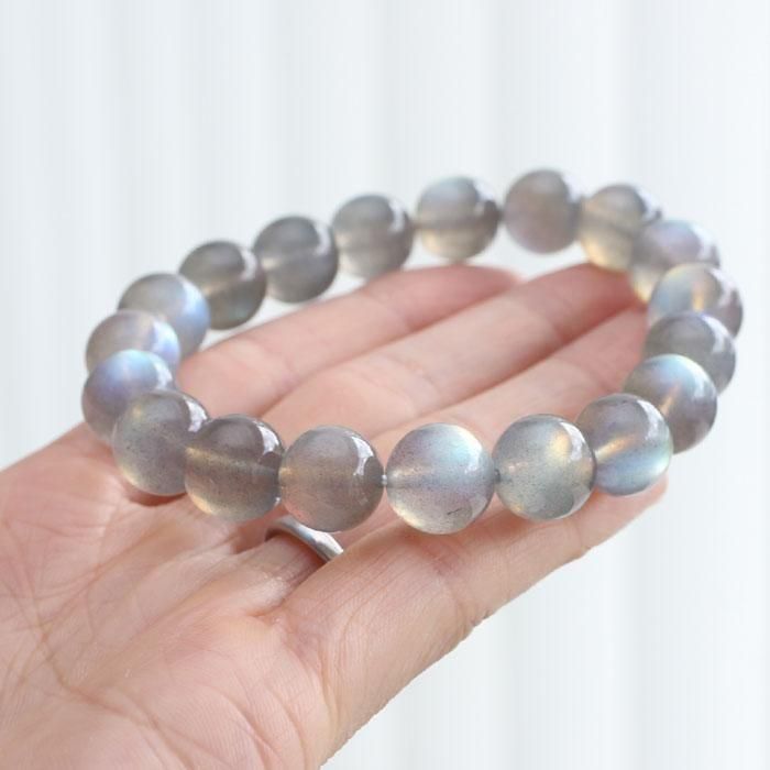 ラブラドライト ベージュ ブレスレット 14kgf☆ 天然石ラブラドライト ブレスレット | iichi 日々の