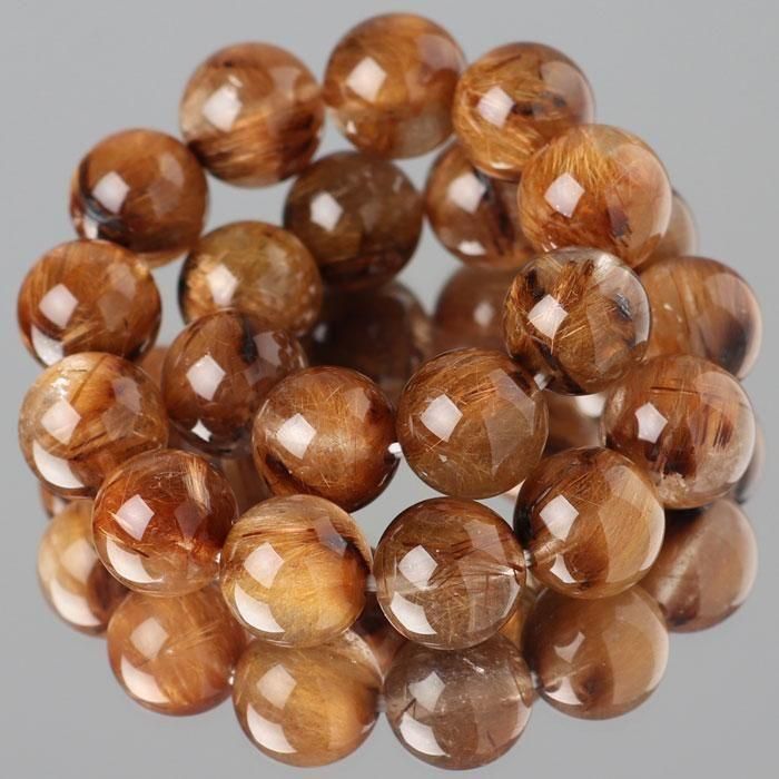 タイガールチルクォーツ ブレスレット 約9mm ストレート 桐