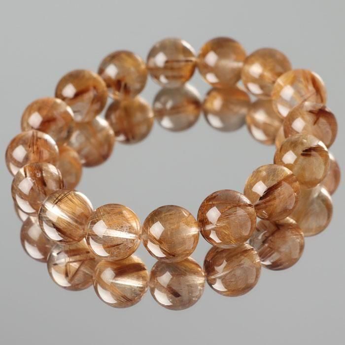 タイガールチルクォーツ ブレスレット 約13mm 4A´ ストレート 桐