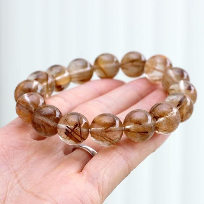 ヒカル　ルチル　タイガーアイ　ブレスレット　リザード　ルチルクォーツ 50％OFF タイムセール パワーストーン 金運 ブレスレット タイガーアイ