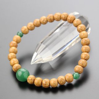 パワーストーン（天竺菩提樹）（ビルマ翡翠） 天然石 天然木 数珠