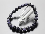 約8ミリ 紫金石 切子カット 腕輪念珠【パワーストーン】【数珠】【天然石】