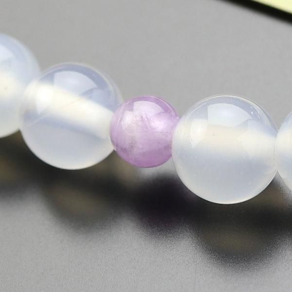 数珠 女性用 白瑪瑙 藤雲石 正絹房 - 数珠 京念珠 専門店 念珠ドットコム