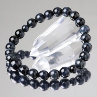 数珠ブレスレット 約8ミリ 青虎目石 107080029