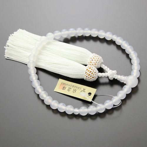 数珠 女性用 白瑪瑙 正絹房 - 数珠 京念珠 専門店 念珠ドットコム