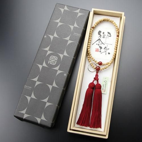 ≪特別価格≫曹洞宗 数珠 女性用 8寸 星月菩提樹 瑪瑙 本銀輪 正絹房