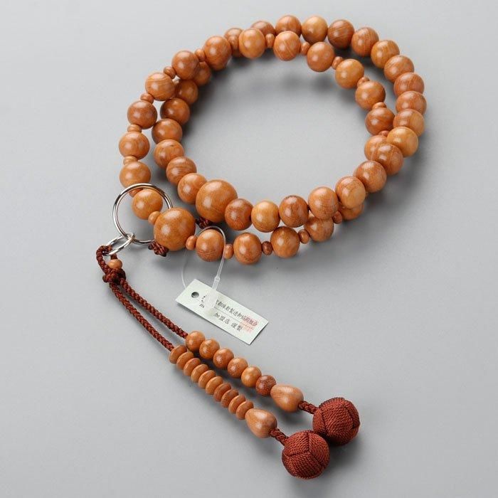 浄土宗 数珠 男性用 正梅 本銀輪 正絹梵天房 - 数珠 京念珠 専門店