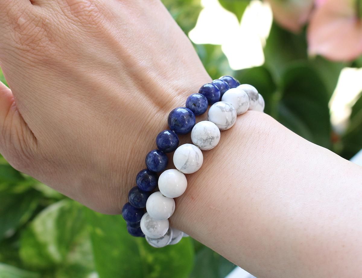 ハウライト 天然石ブレスレット パワーストーン ブレスレット