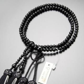 浄土真宗 数珠 女性用 白オニキス 正絹房 - 数珠 京念珠 専門店