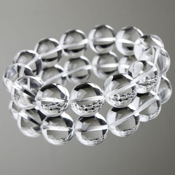 超美品 本水晶 ブレスレット 約18mm - 数珠 京念珠 専門店 念珠ドットコム アクセサリー