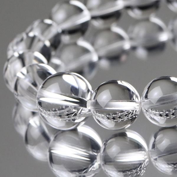 数珠ブレスレット 約12ミリ 本水晶 - 念珠ドットコム