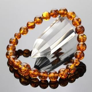 数珠ブレスレット 琥珀 - 念珠ドットコム