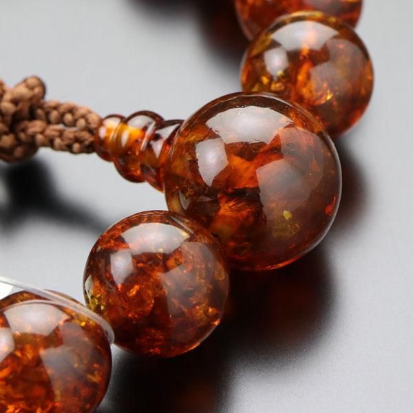 数珠 男性用 特大 琥珀 正絹房 - 数珠 京念珠 専門店 念珠ドットコム