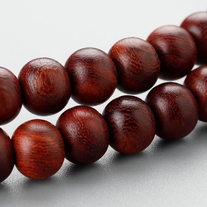 日蓮宗 数珠 男女兼用 尺寸 108玉 紫檀 (艶消し) 正絹製・梵天房