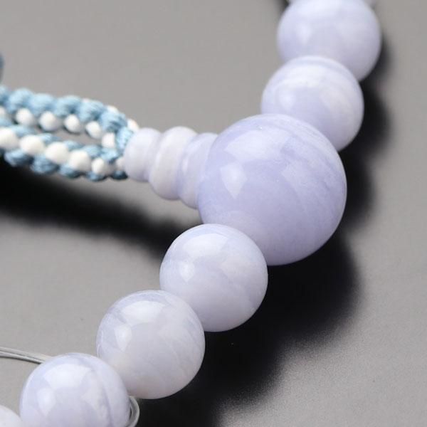 数珠 女性用 ブルーレース 梵天房 - 数珠 京念珠 専門店 念珠ドットコム