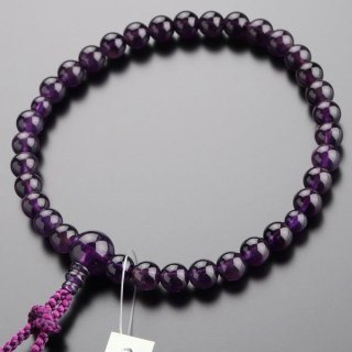 数珠 女性用 約8ミリ 紫水晶 正絹房 2000200300403 送料無料