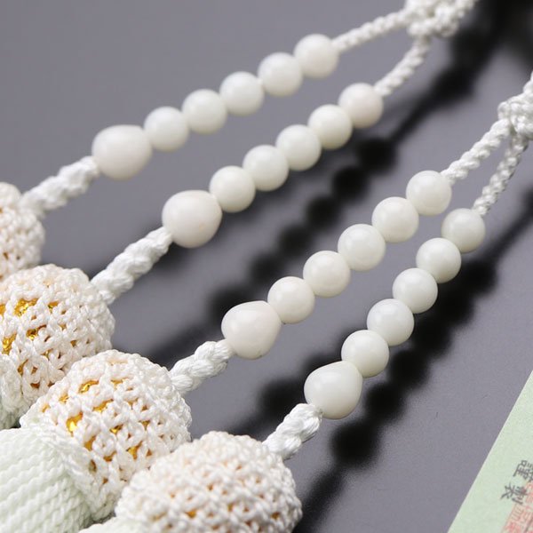 特価品コーナー 清楚な白珊瑚百八珠念珠 全ての宗派で使用可能 女性用 ...