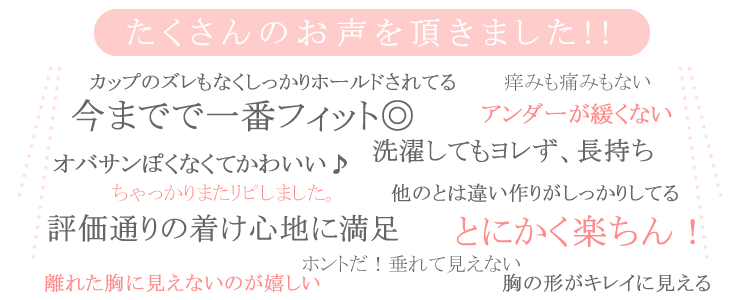 お客様からたくさんの声を頂きました