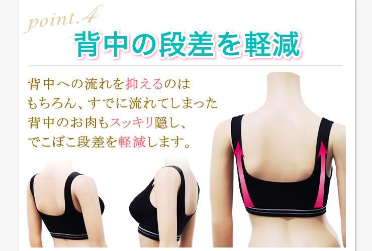 背中の段差を軽減