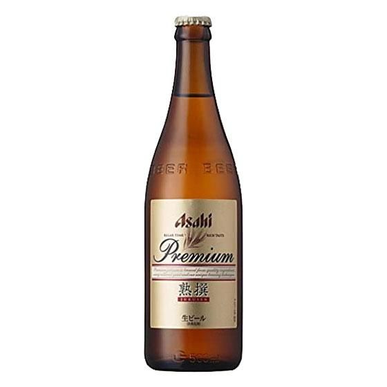 2025年最新入荷 プレミアム生ビール熟撰 アサヒ 中瓶 P箱 ケース販売 20本 500ml ビール・発泡酒